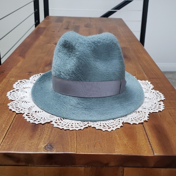 HP🎊💙🐇Borsalino Trilby Fur Felt Fedora Hat - Picture 4 of 8